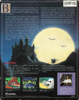 King's Quest IV - The Perils of Rosella_Disk1 box cover back